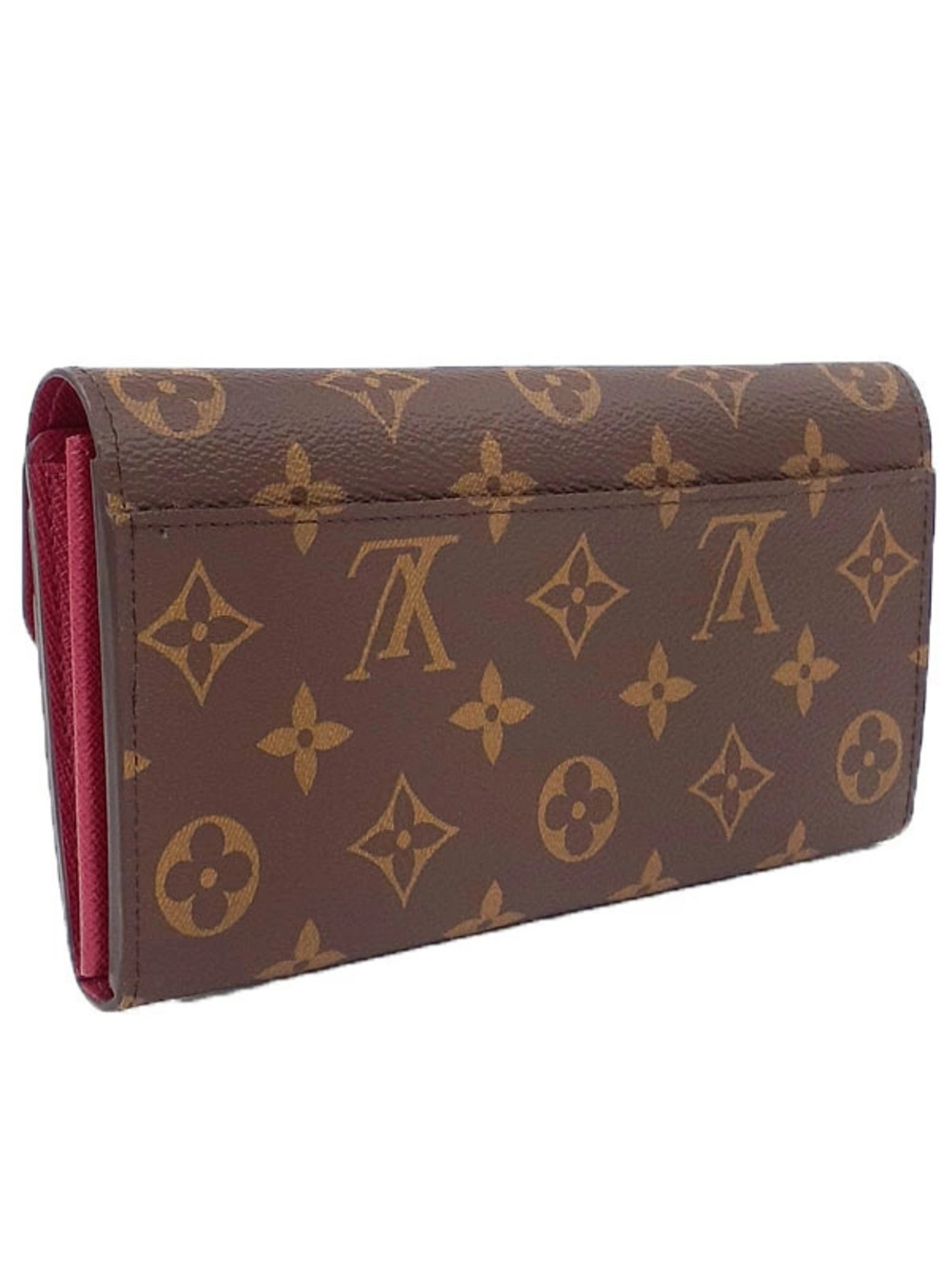 Louis Vuitton Monogram Wallet Sarah Bi Long Portefeuille fold Brown